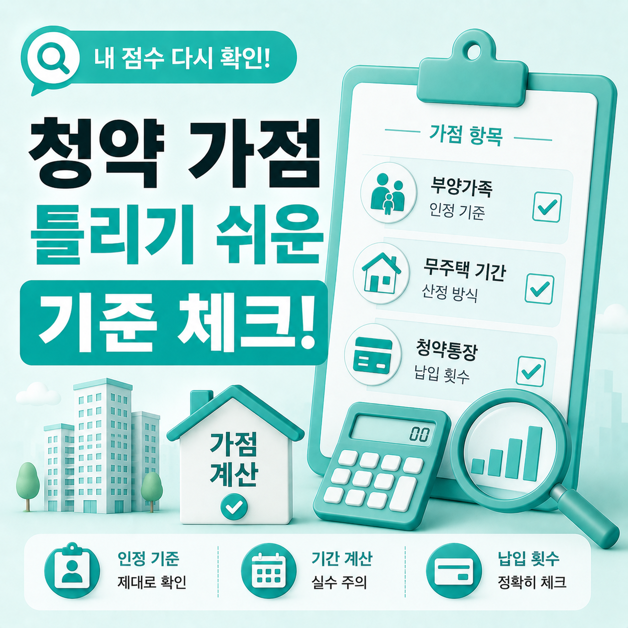 청약 가점 계산 결과가 달라지는 사례 안내