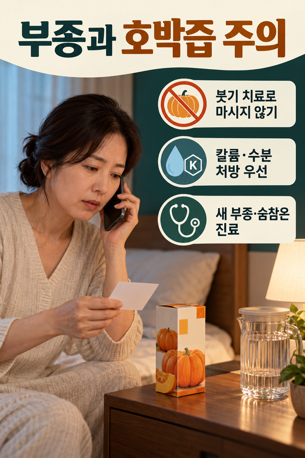 늙은호박 · 부종을 빼려고 호박즙을 늘리면 안 돼요 실사 인포그래픽