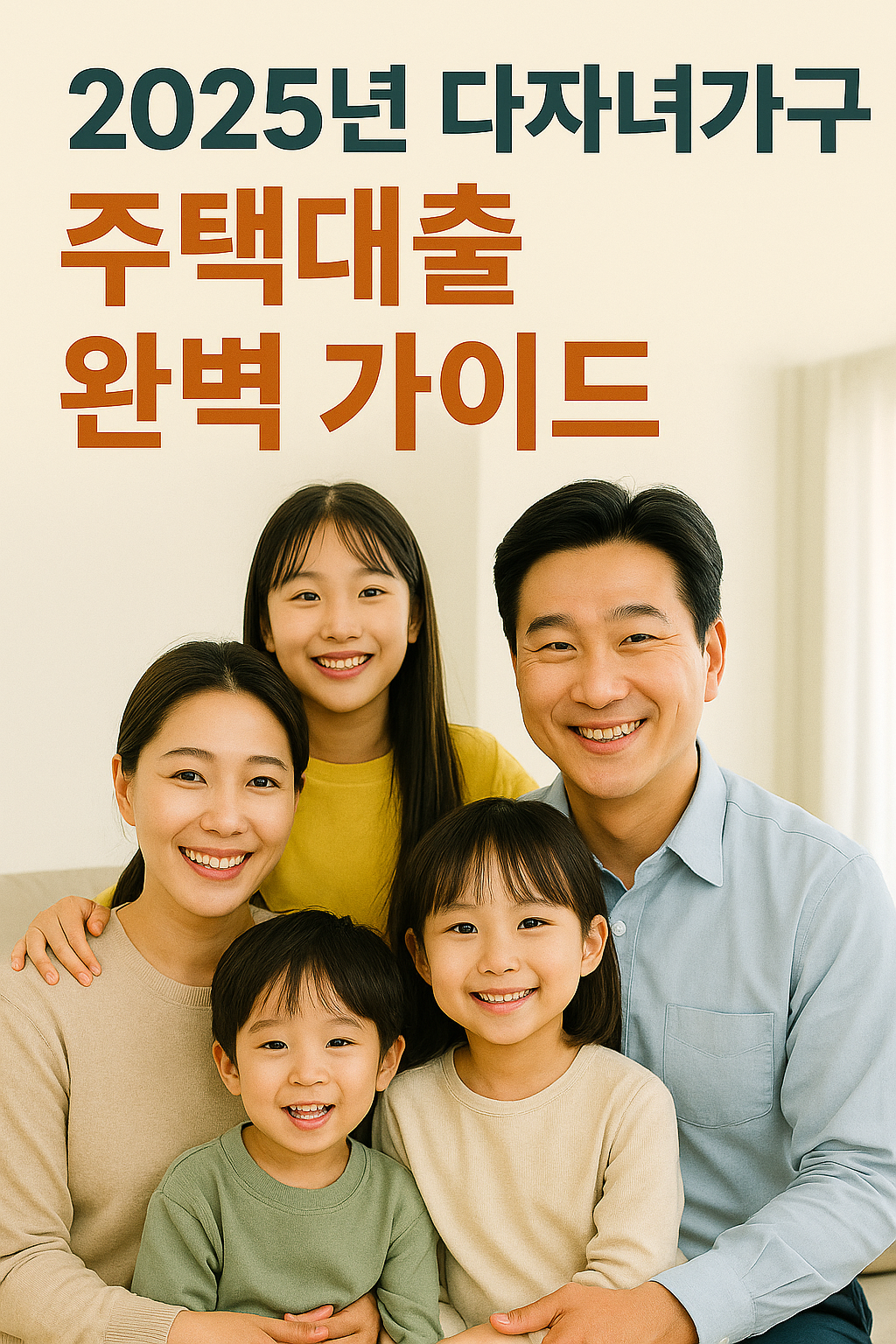 두 자녀부터 보금자리론 우대금리! 2025년 다자녀가구 주택대출 완벽 가이드