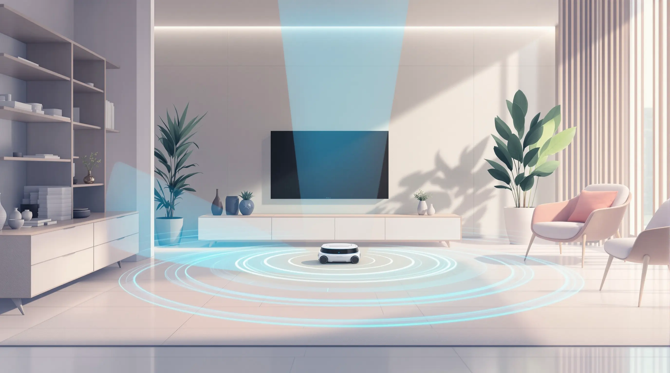 스마트홈에서 음향 기반 위치추적을 사용하는 디바이스 작동 이미지