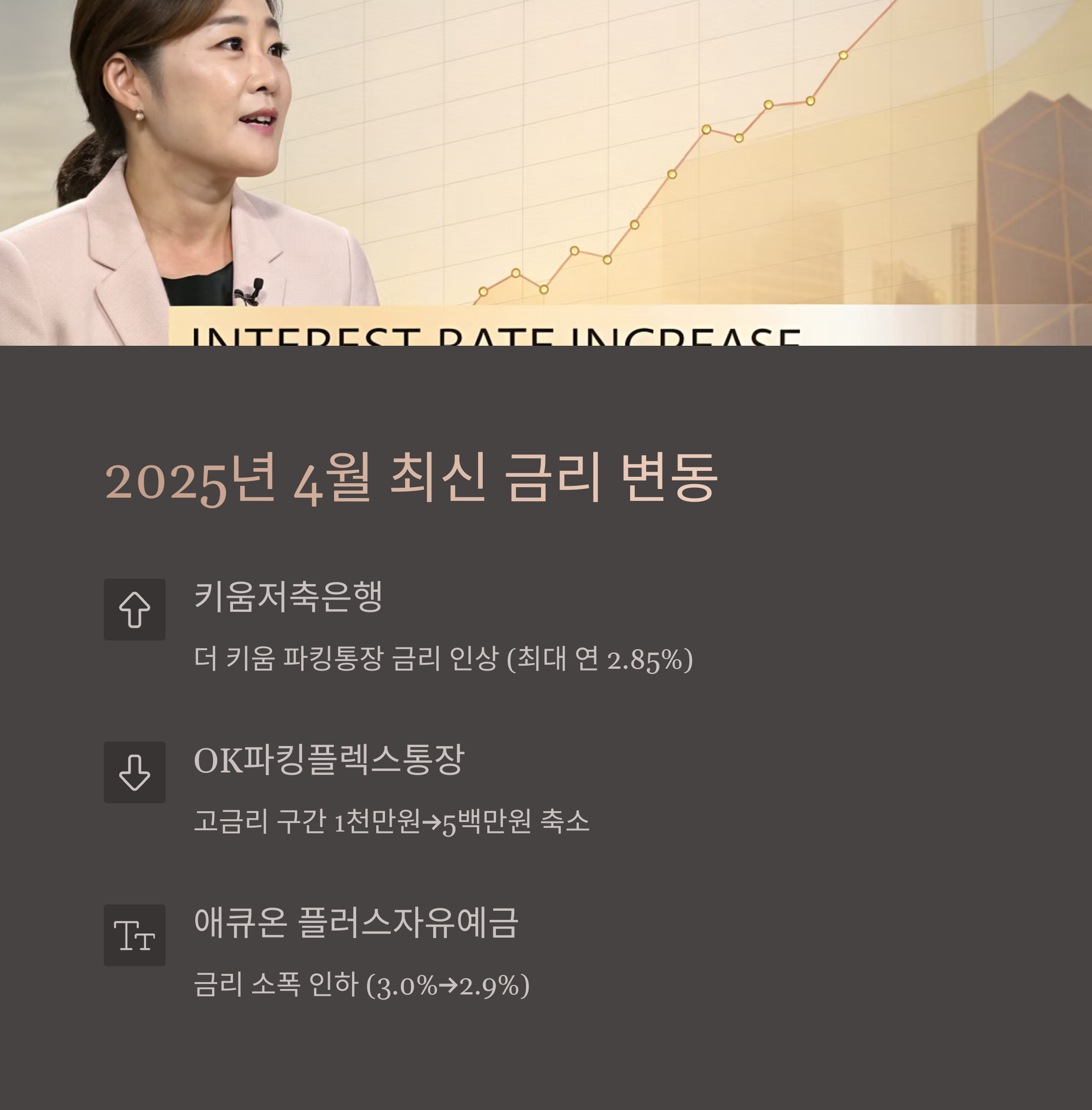 2025년 4월 최신 금리 변동 소식