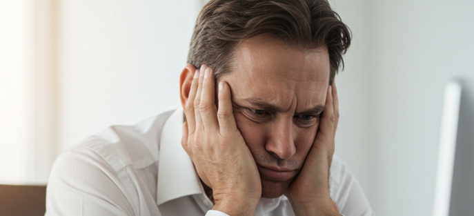스트레스 받은 남성-사진