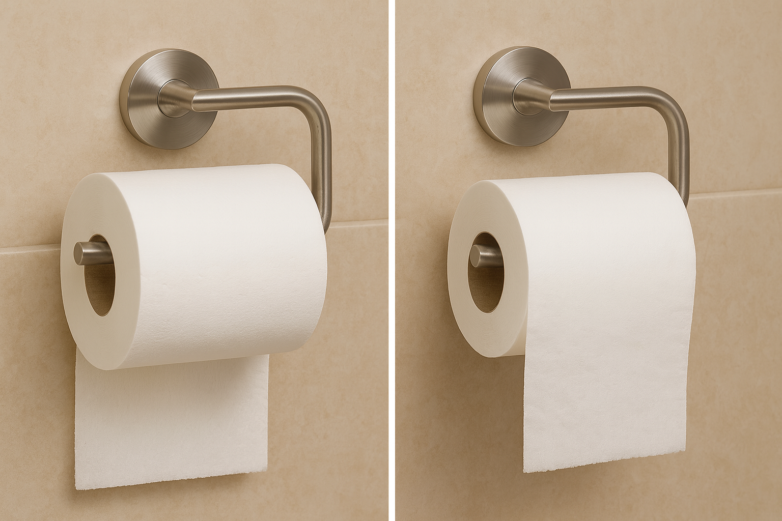 화장지 거는 방식