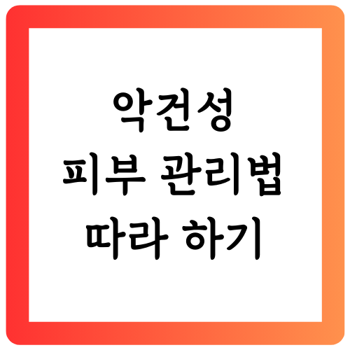 악건성 피부관리법