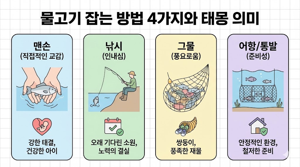 물고기 잡는 꿈 태몽? 임신 길몽 완벽 해몽