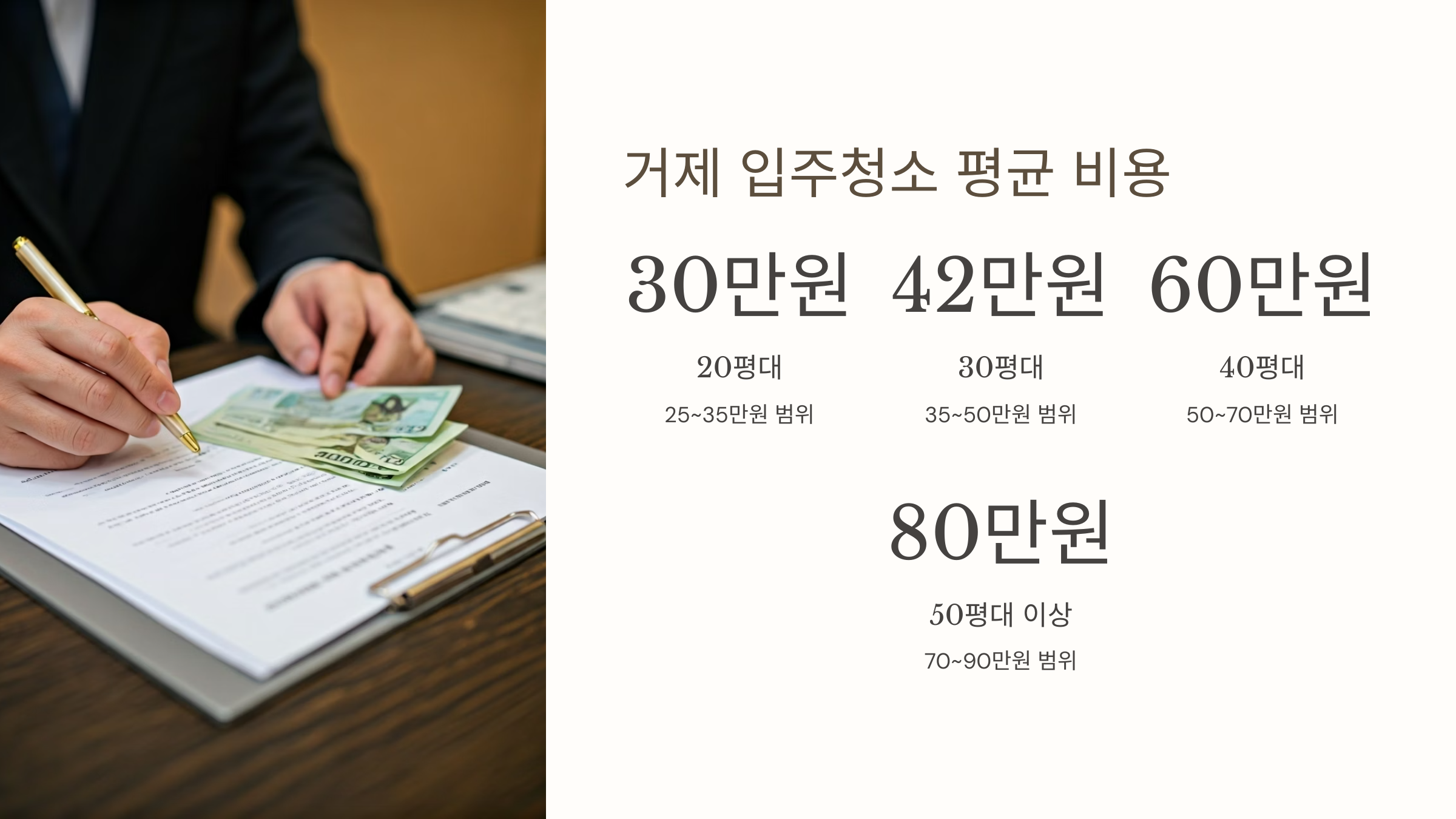 거제 입주청소 평균 비용
