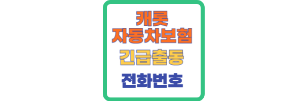 캐롯 자동차보험 긴급출동