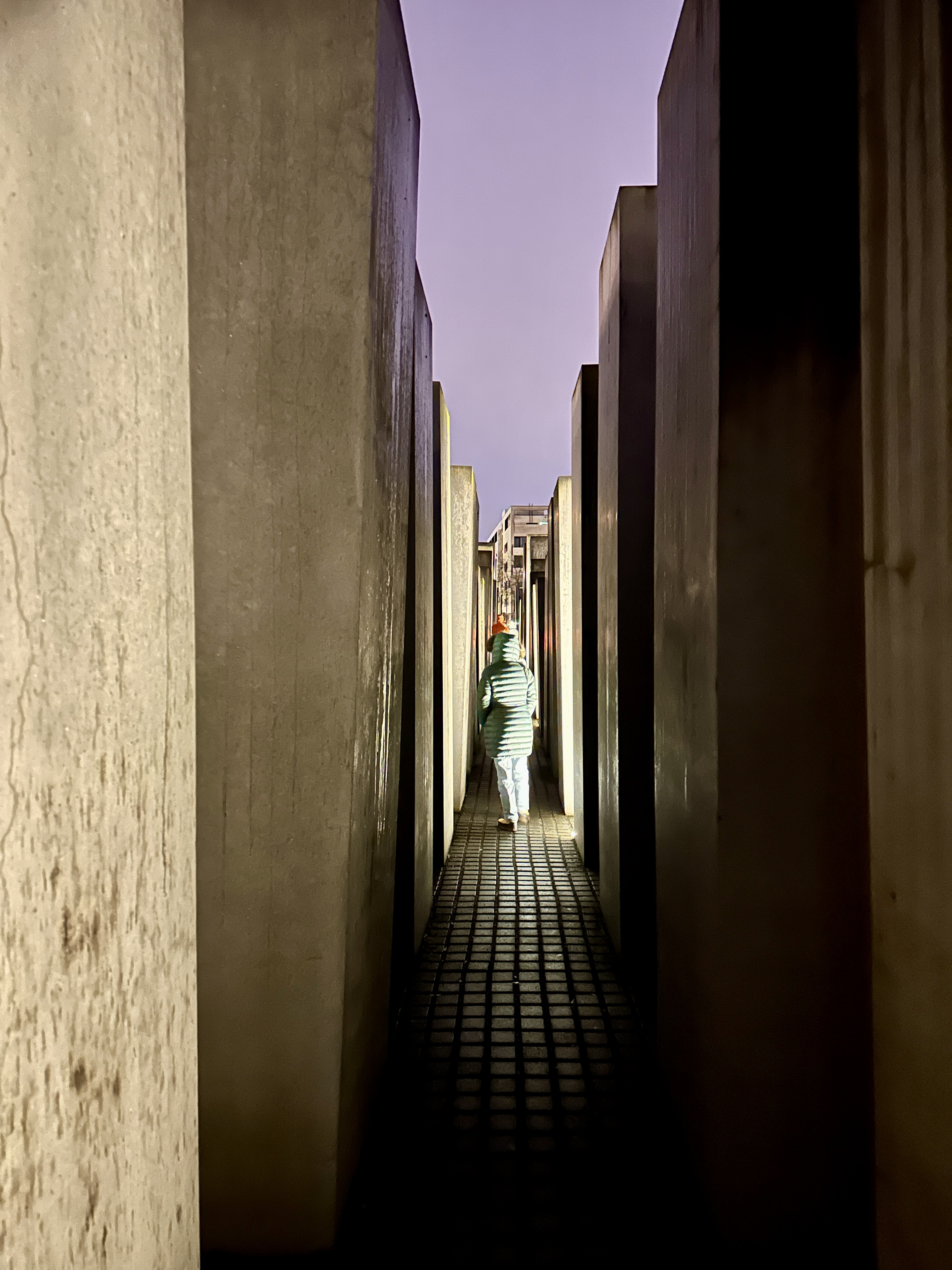 베를린 홀로코스트 메모리얼 기둥 사이 길