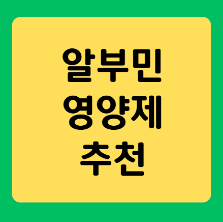 알부민 영양제 추천 가이드