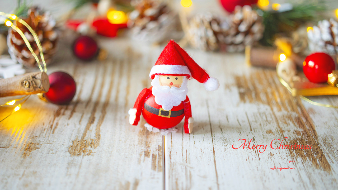 01 산타클로스 장식 C - Merry Christmas 크리스마스배경화면