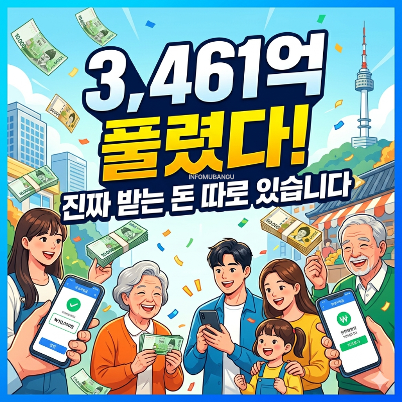 민생지원금 3461억 확정