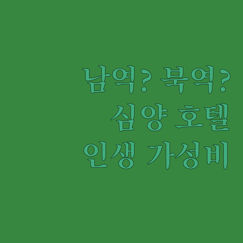 선양 남역과 북역 중 어디가 편할까 ..