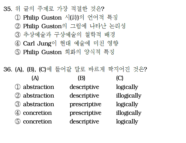 2020학년도 건국대 편입 기출문제 - 독해 (문제)