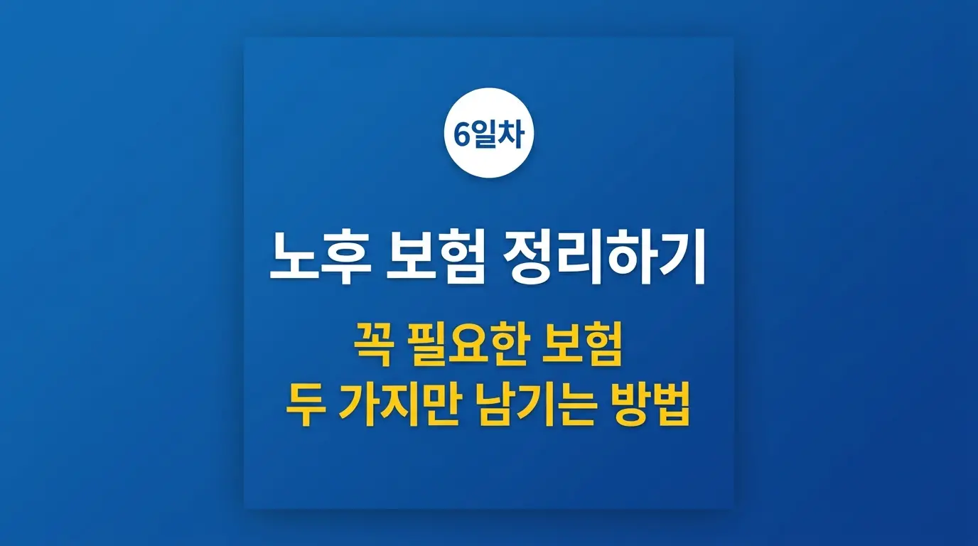 노후 보험 정리하기 필요한 보험 2026