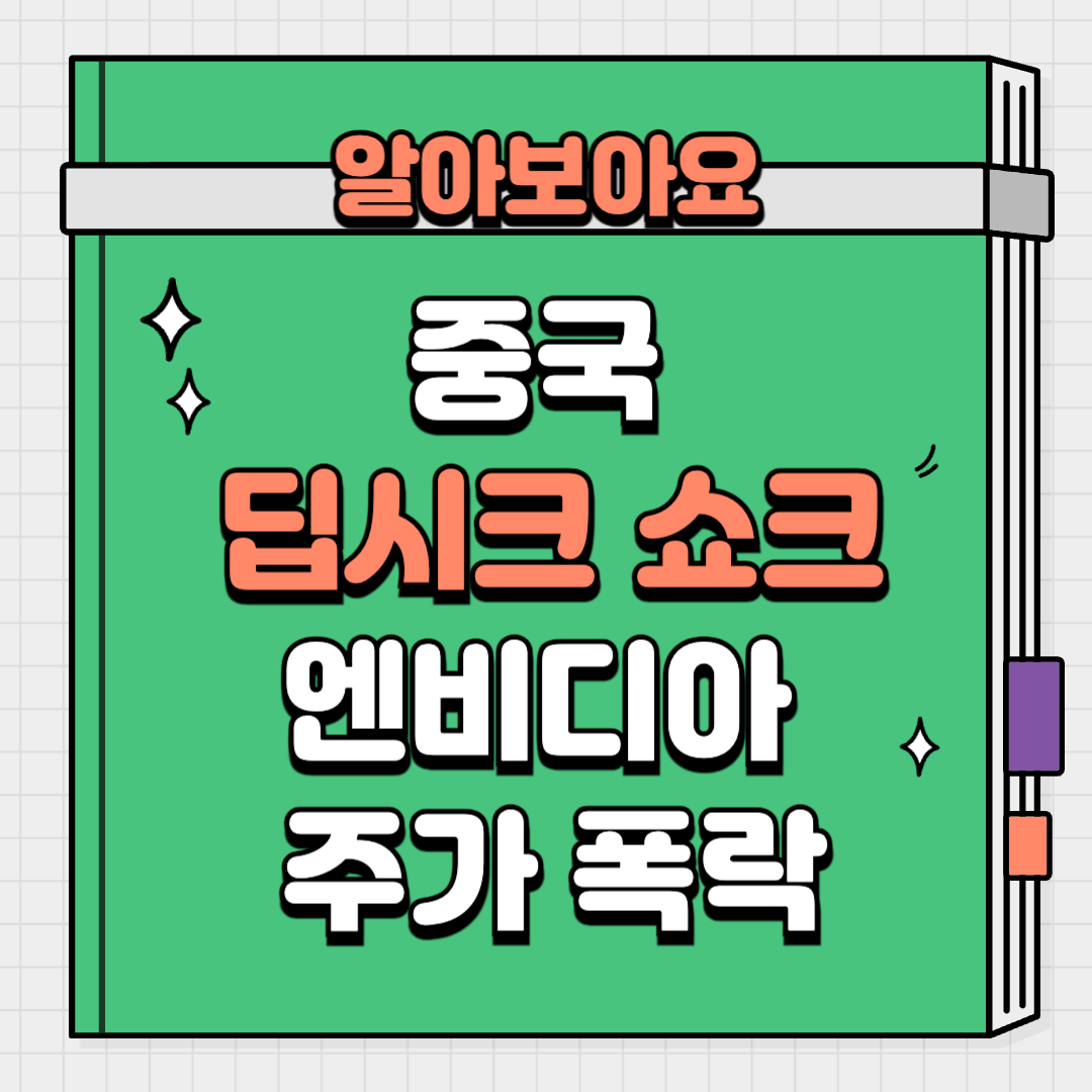 중국 딥시크 쇼크 엔비디아 주가 폭락 미국 증시 전망