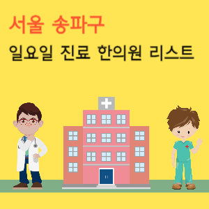 서울 송파구 일요일 진료 한의원 리스트