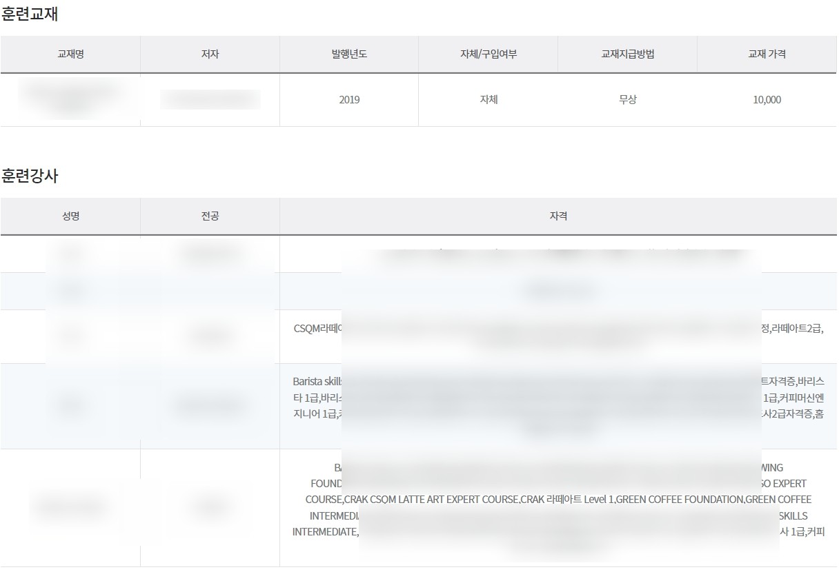 국민내일배움카드 사용방법, 수강신청방법 주부가 바리스타 자격증 땄어요