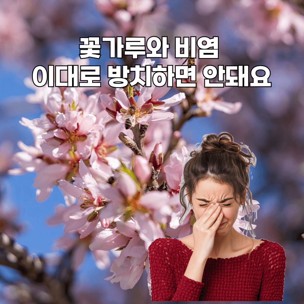 꽃가루와비염방치하면안돼요