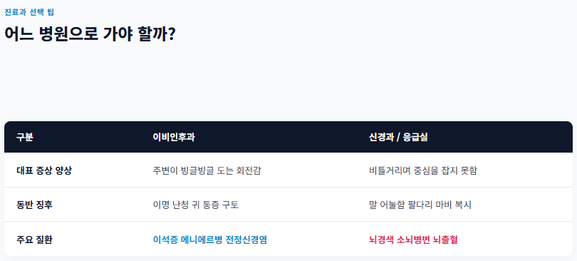 어지럼증의 원인