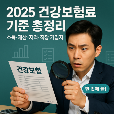 2025 건강보험료 산정 기준 총정리 (소득&middot;재산&middot;지역가입자&middot;직장가입자)