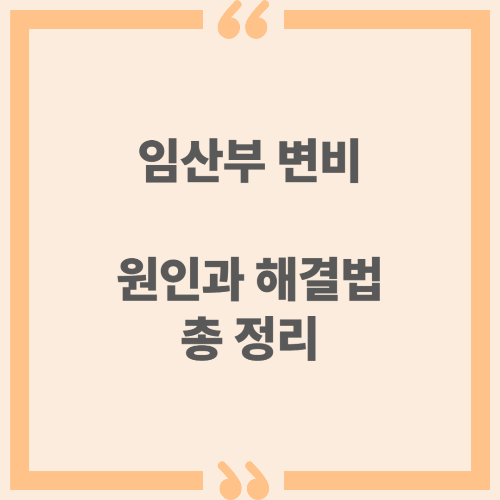 임산부 변비 원인과 해결법 총정리