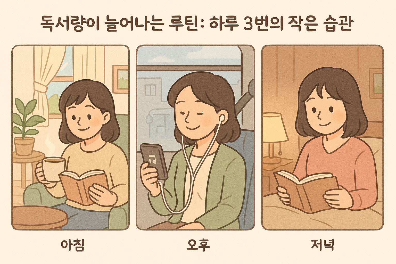 독서량이 늘어나는 루틴: 하루 3번의 작은 습관