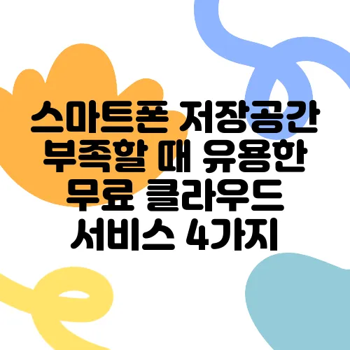 스마트폰 저장공간 부족할 때 유용한 무료 클라우드 서비스 4가지