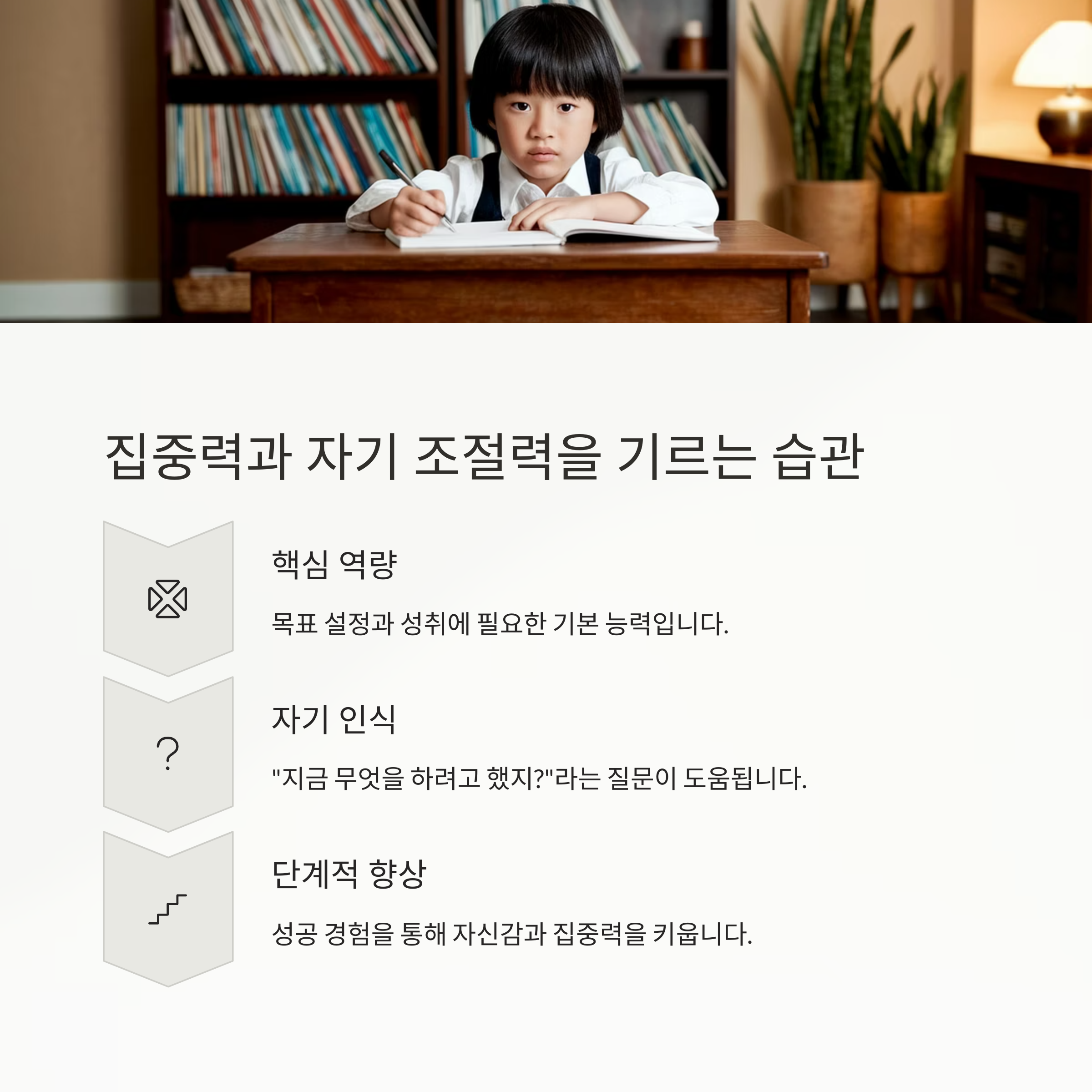 집중력과 자기 조절력을 기르는 습관