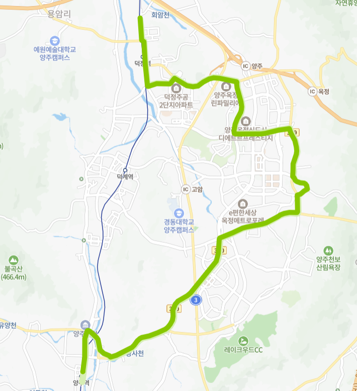 양주-87번-버스-노선-지도