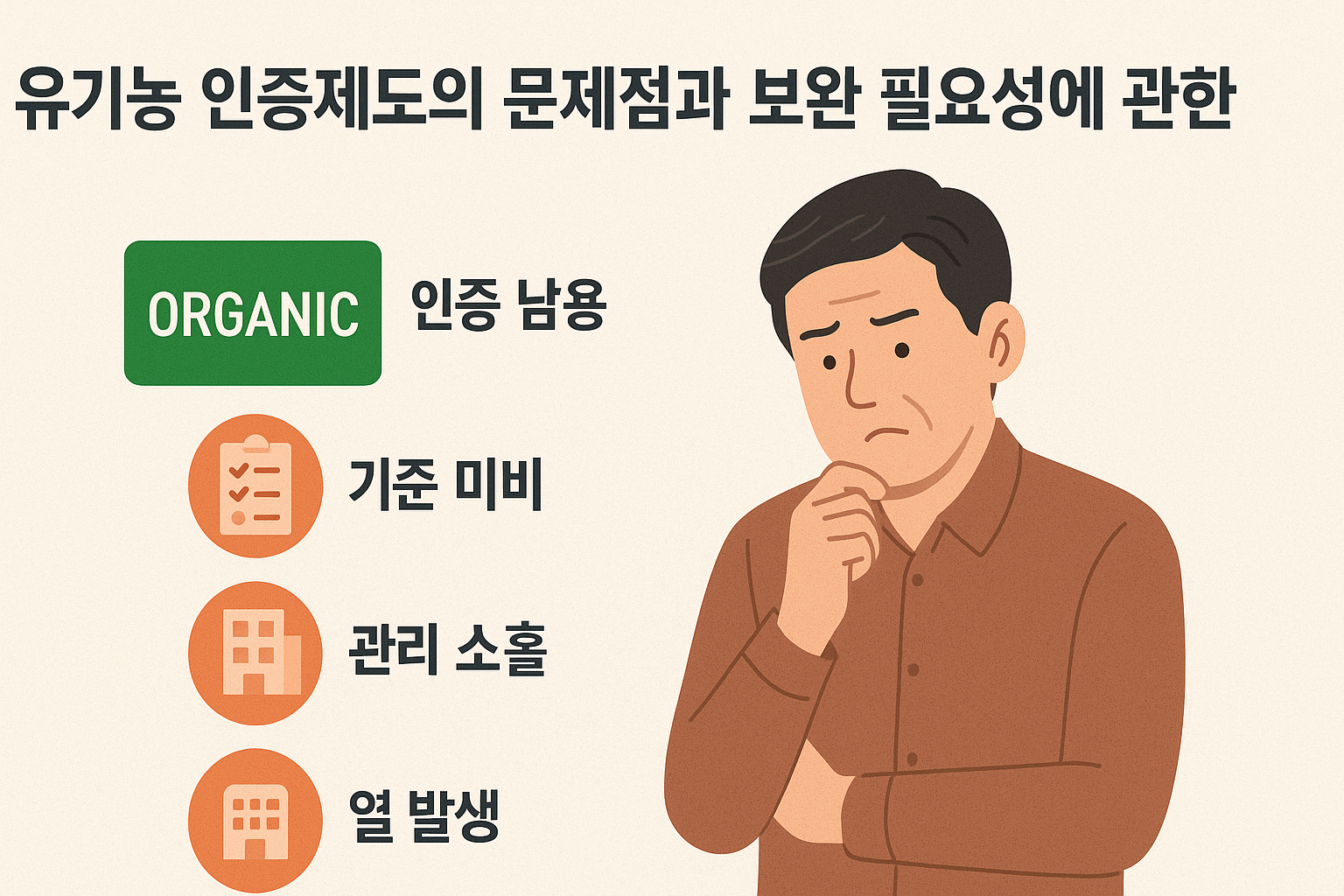 유기농 인증제도의 문제점과 보완 필요성