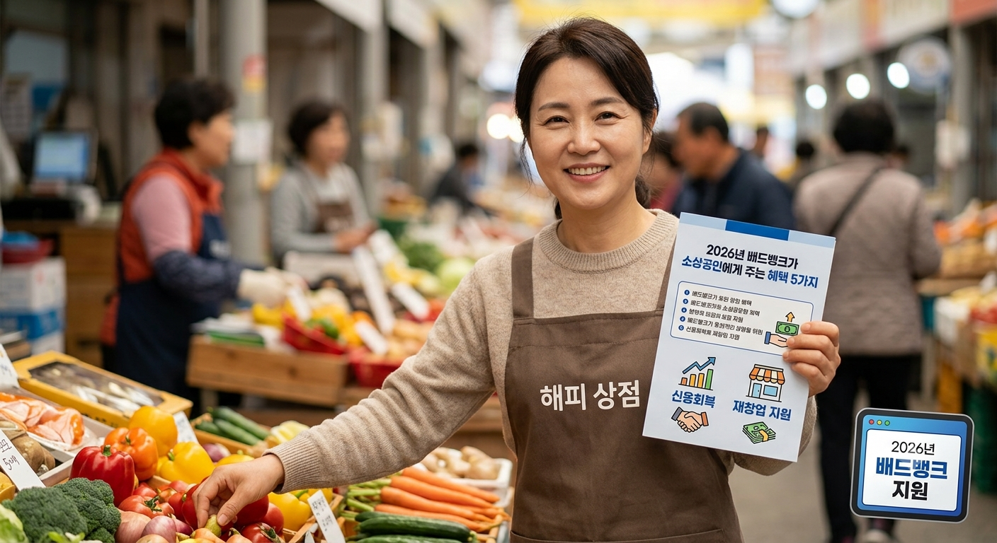 2026년 배드뱅크가 소상공인에게 주는 혜택 5가지, 신용회복부터 재창업까지 한눈에 정리