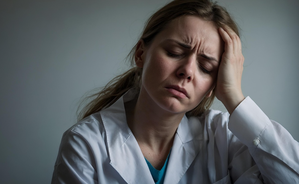 스트레스 받는 사람 이미지