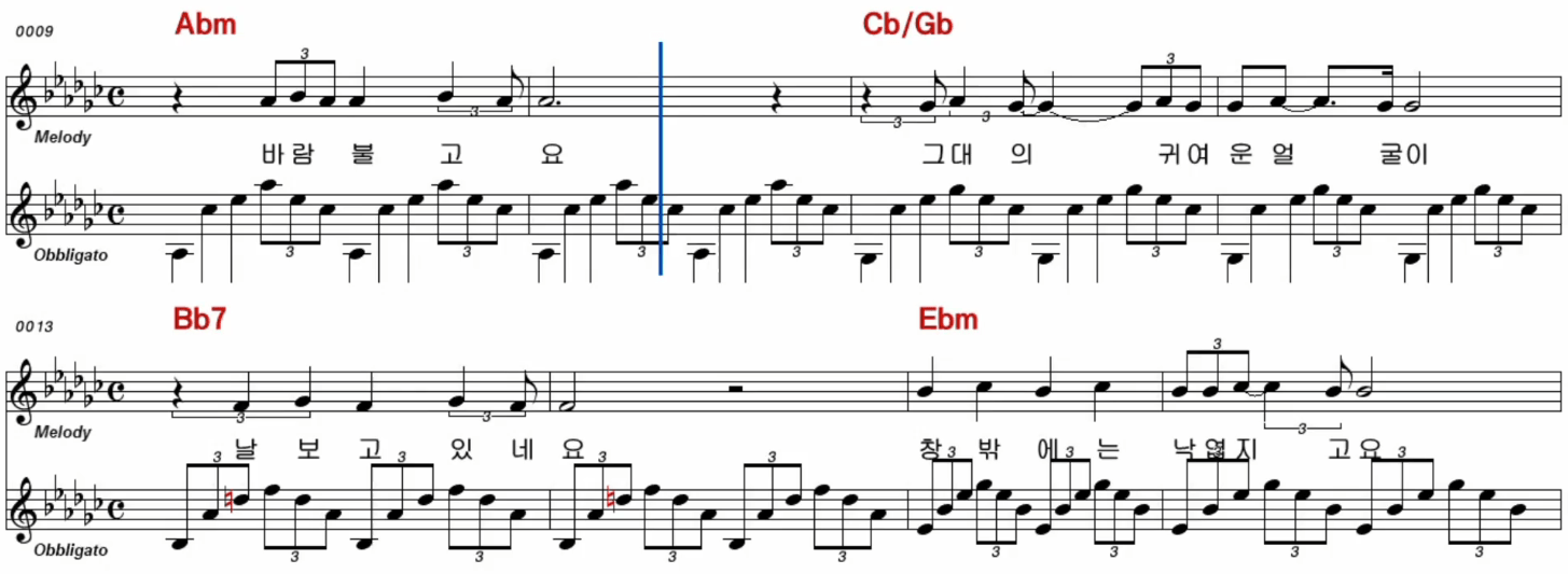 송창식 창밖에는 비오고요 악보