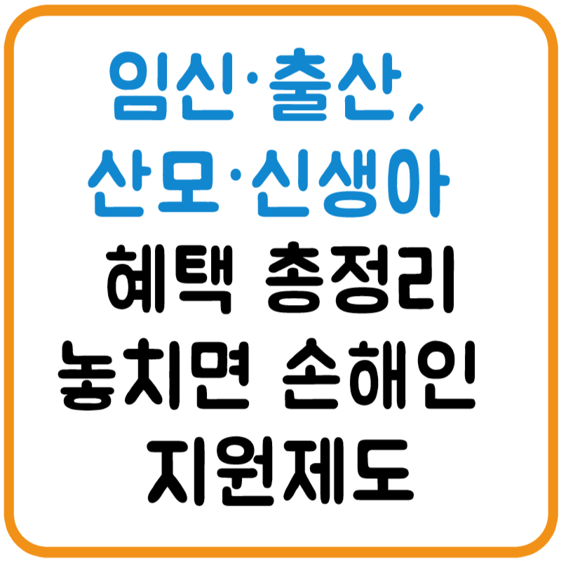 임신·출산, 산모·신생아 혜택 총정리