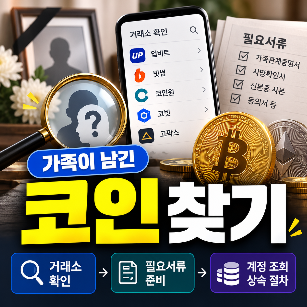 가상자산 상속 조회 방법과 가족이 남긴 코인 찾기