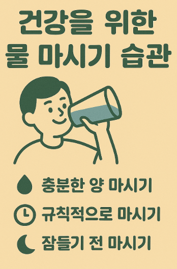 건강한 물 마시기 습관 사진