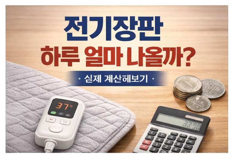 전기장판 - 전기요금 하루 얼마나 나올까? 실제 계산해보기