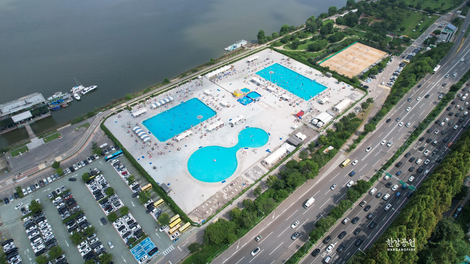 잠원 한강 수영장 드론 사진