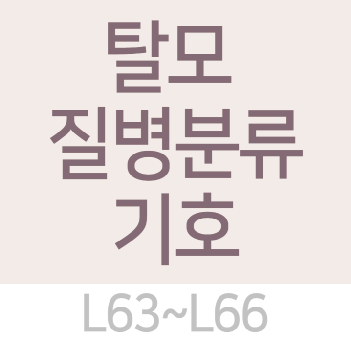 탈모 질병분류기호