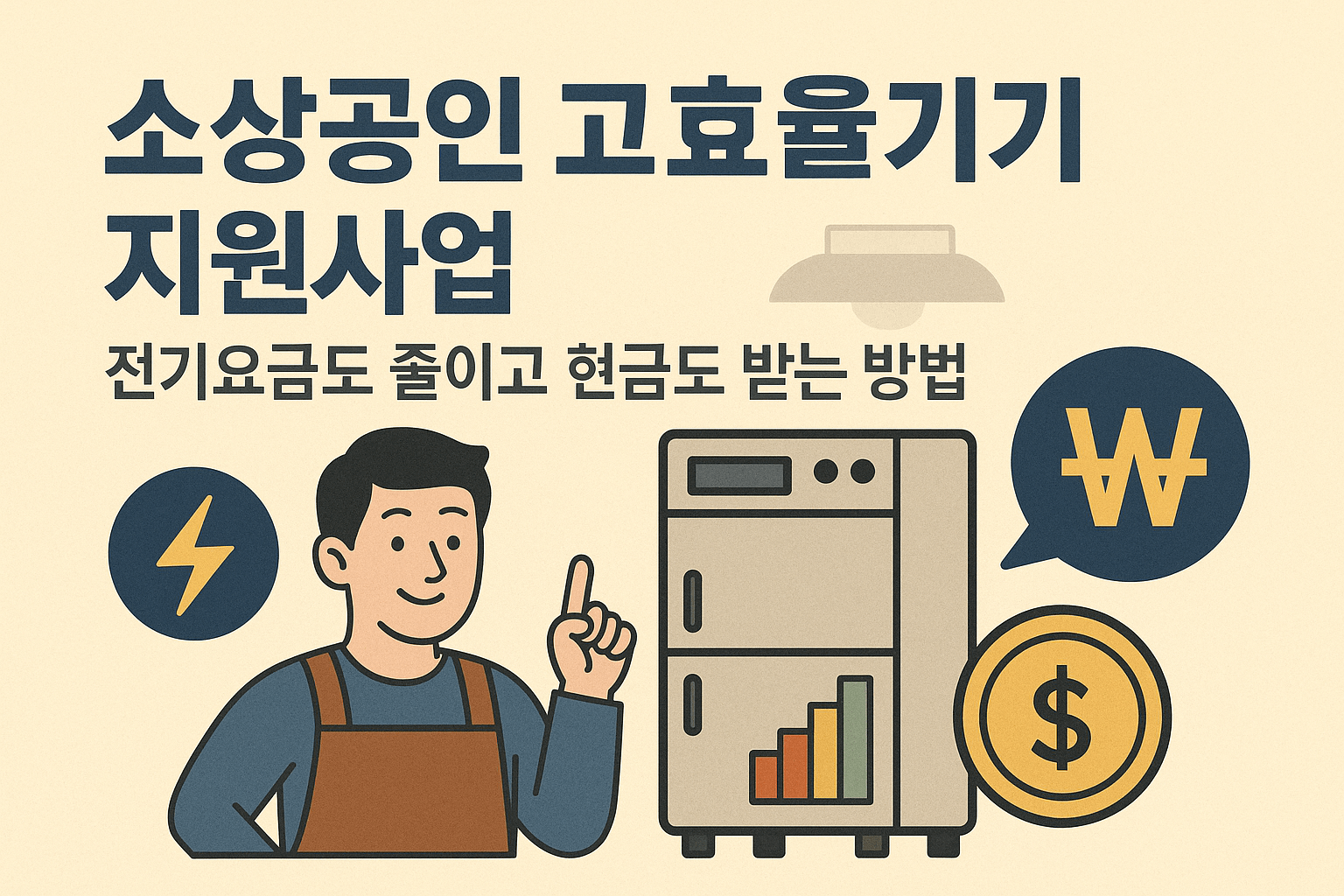 소상공인 고휴율기기 지원사업! 전기요금도 줄이고 현금도 받는 방법!