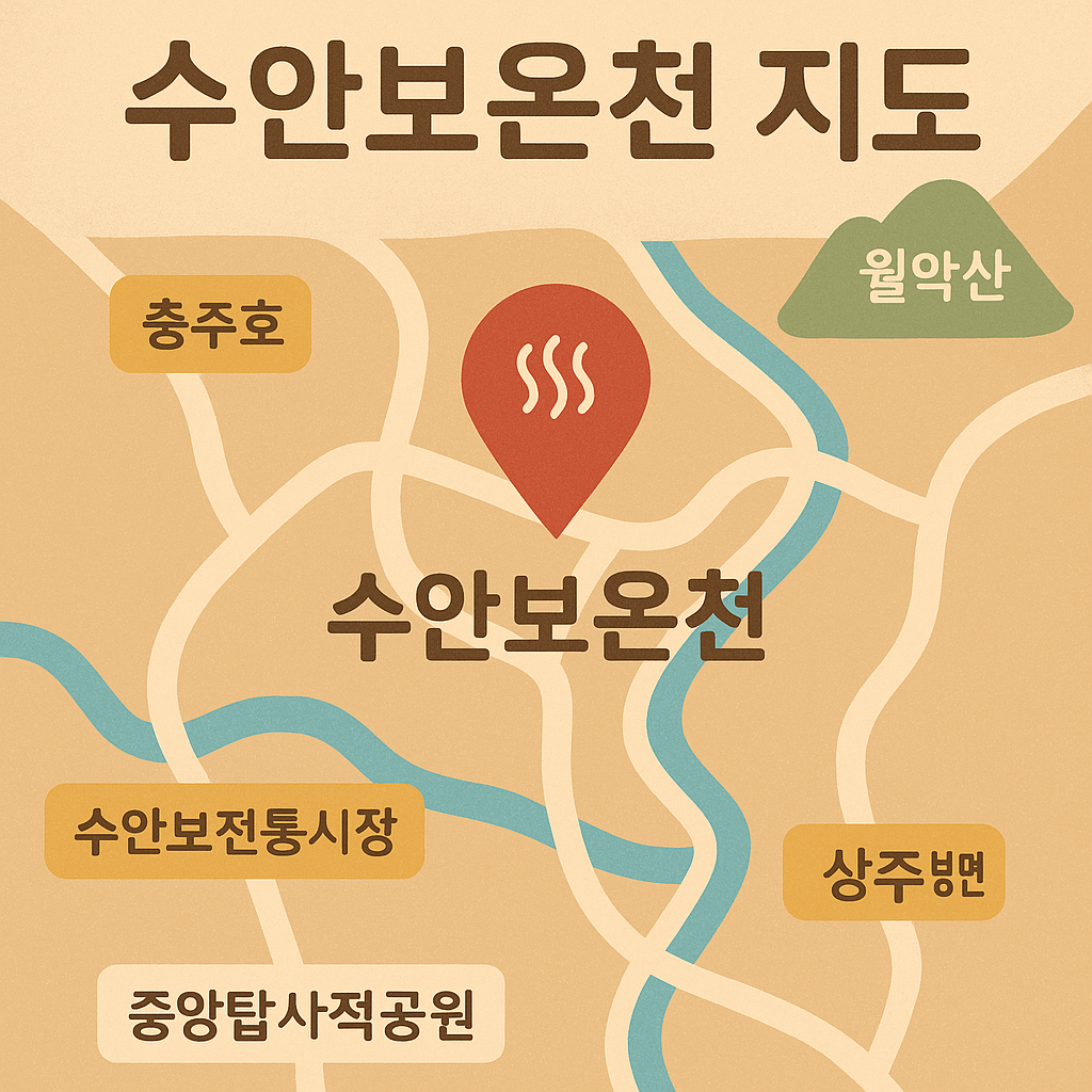 수안보 온천 지도