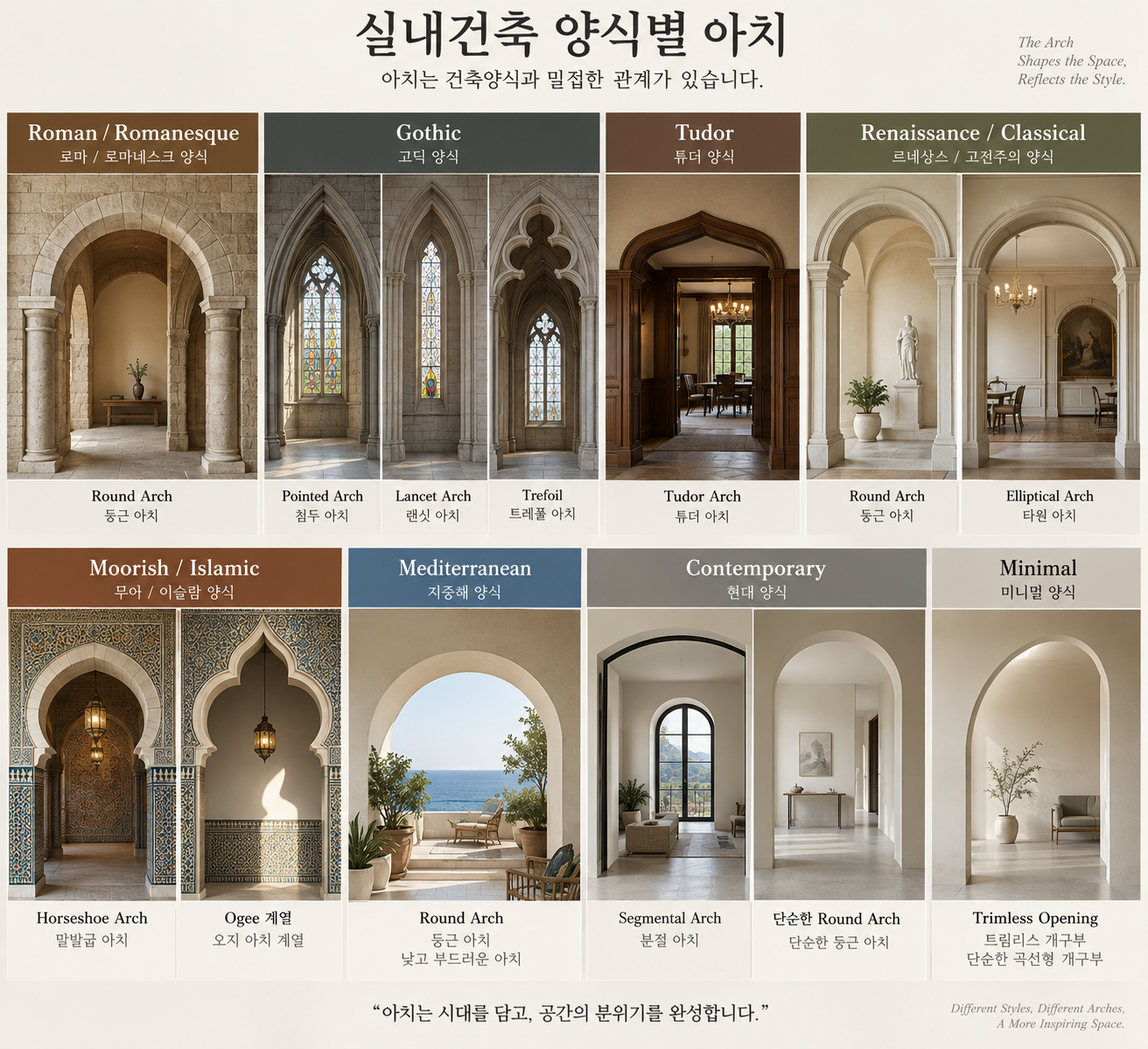 실내건축 양식별 아치