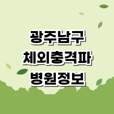 광주 남구 정형외과
