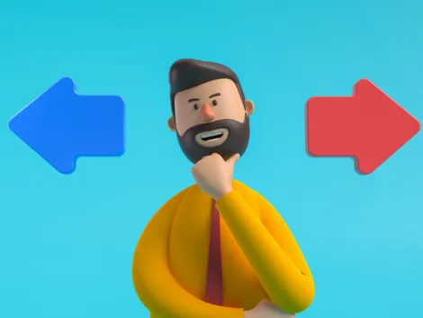 투자처 선택에 고민하고 있는 남성