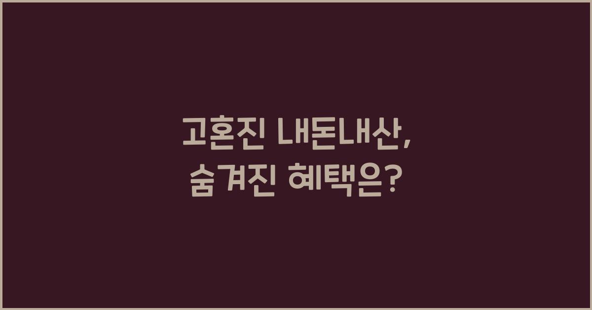 고혼진 내돈내산