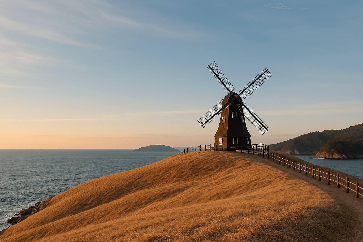 12월 거제 바람의 언덕에서 마주하는 겨울 바다의 고요함과 언덕 풍경이 주는 치유의 시간