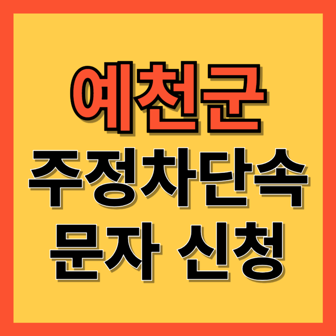 예천군 주정차 단속 알림 서비스 신청 방법 ❘ 불법주차 문자알림서비스