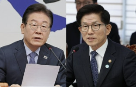 토론중인 이재명 김문수 사진