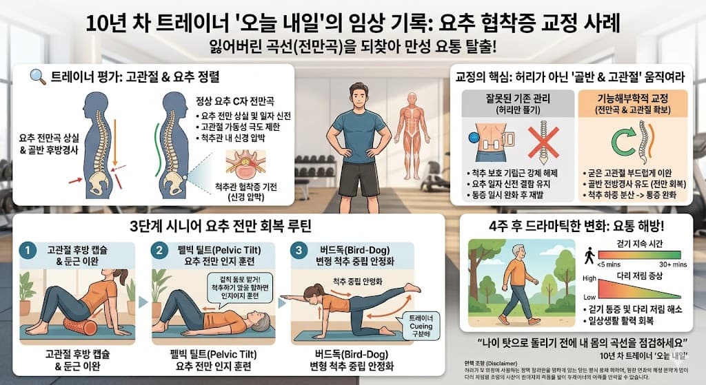 임상기록 요추 협착증 체형교정 루틴