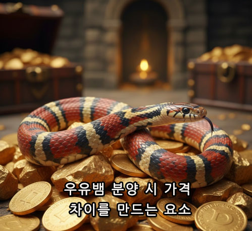 우유뱀 분양 시 가격 차이를 만드는 요소